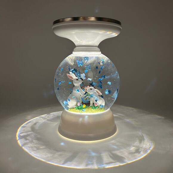 Bath & Body Works New Bunny Lighted Water Globe Candle Holder Easter Spring 2021 - Picture 6 of 6